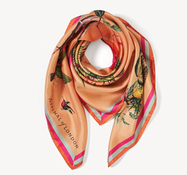 Tropical Garden Silk Scarf