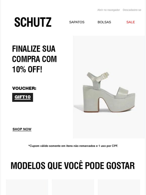 Essa é a chance de garantir o seu SCHUTZ!