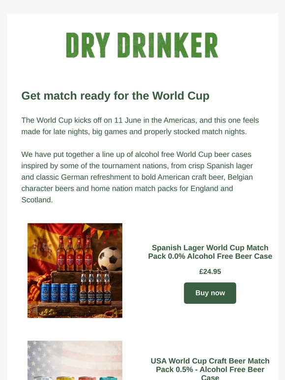 Get match ready for the World Cup