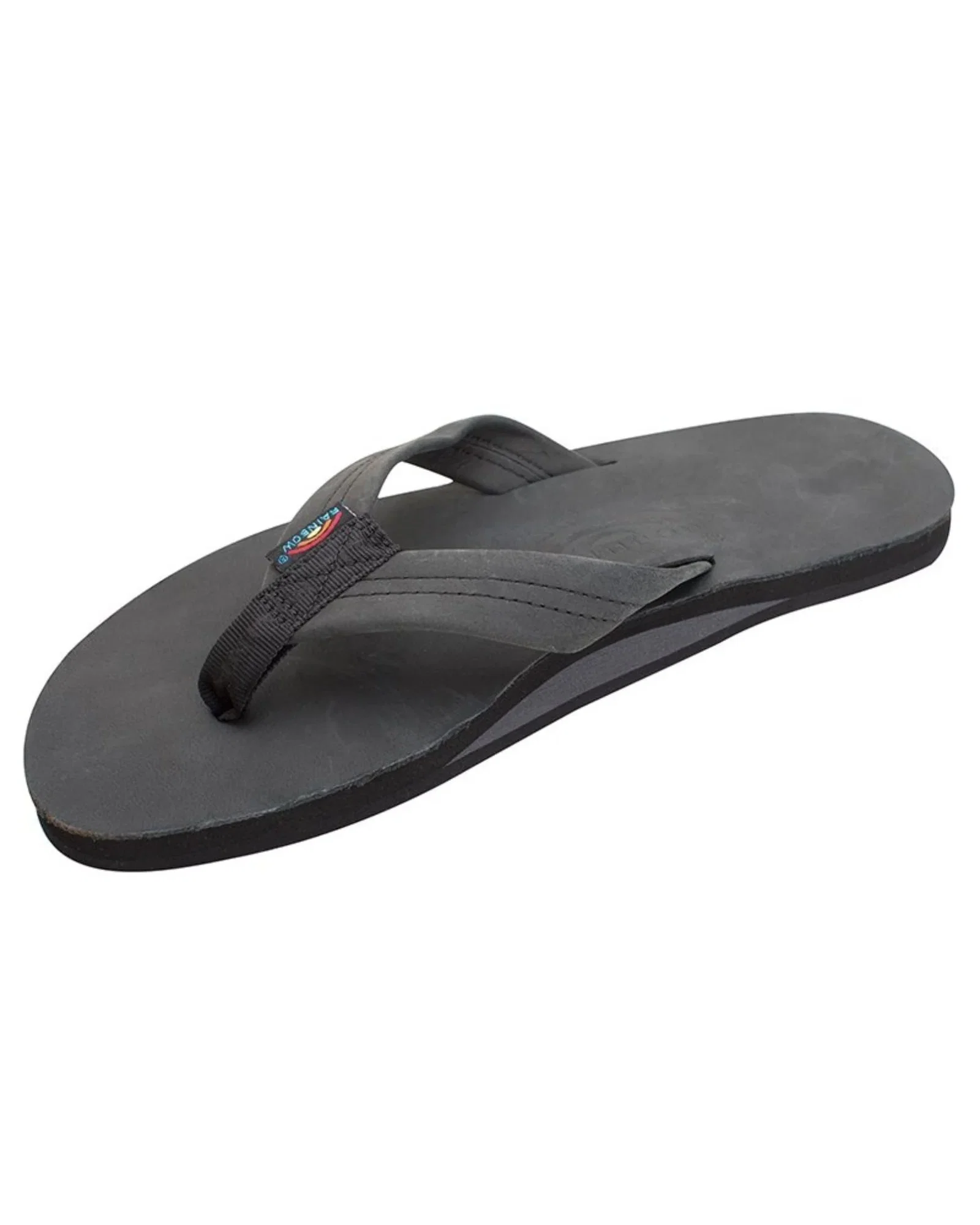 Image of Men's Premier Leather Single Layer Arch Sandals - Premier Black