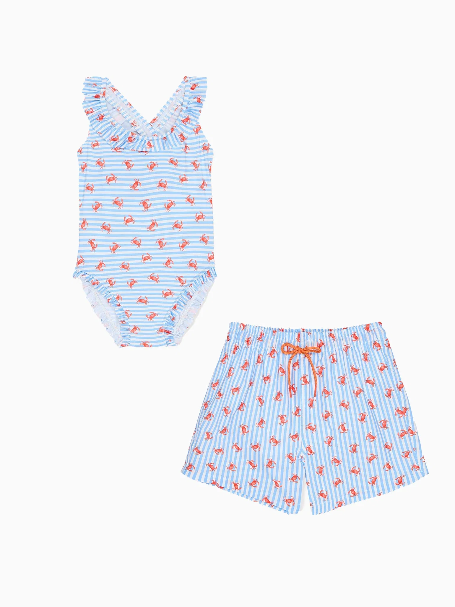 Image of Caranjo Girl Swimsuit & Bravo Boy Swim Short Outfit Bundle