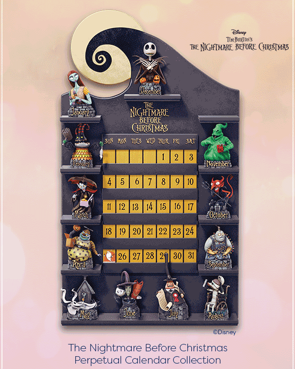 Features images of Snoopy(TM) Through the Seasons Perpetual Calendar Collection, HARRY POTTER(TM) Perpetual Calendar Collection, and The Nightmare Before Christmas Perpetual Calendar Collection. 
