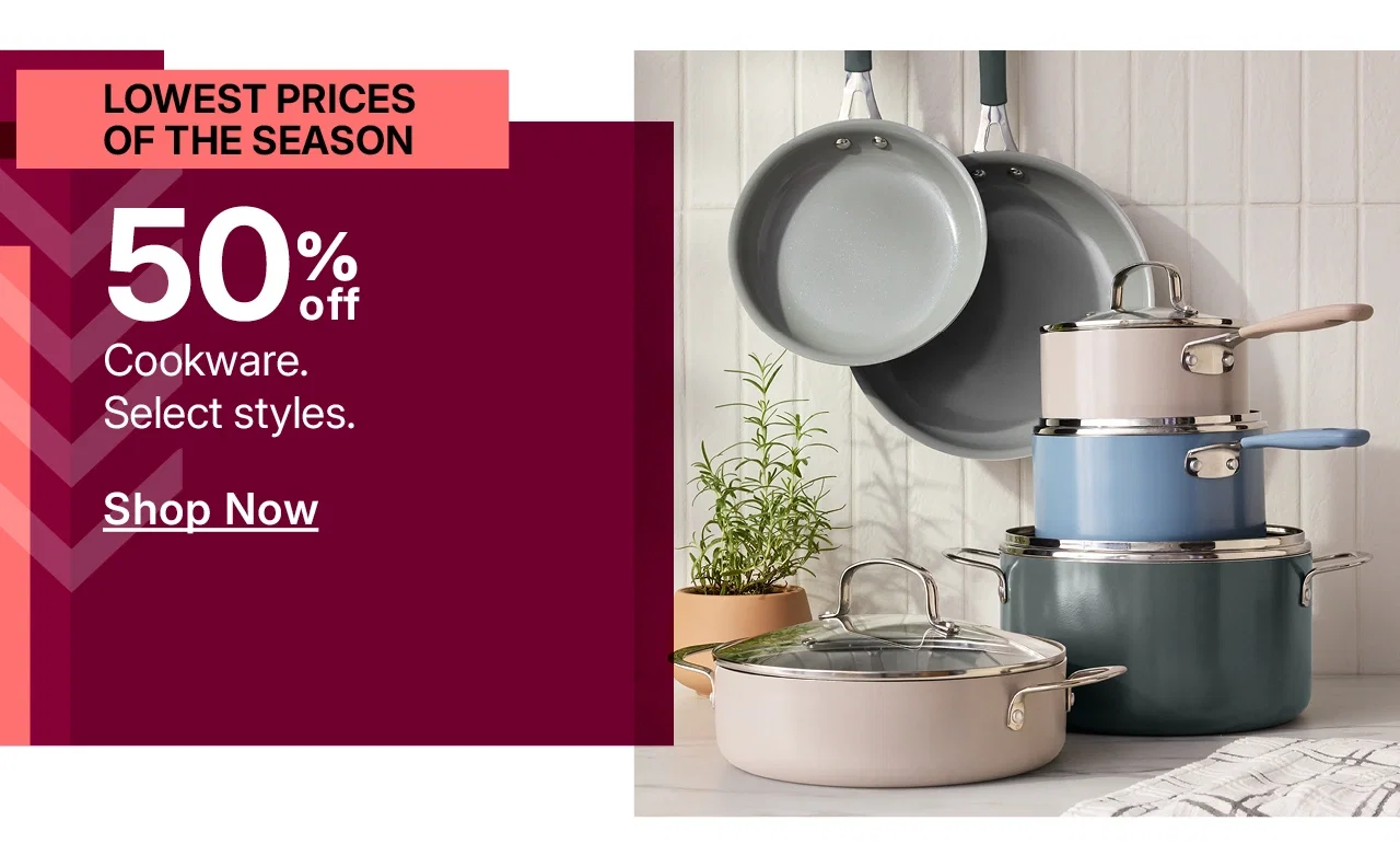 50% off cookware