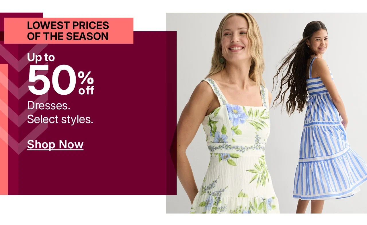 up to 50% off dresses