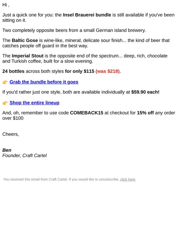 The Insel Brauerei bundle is still available!