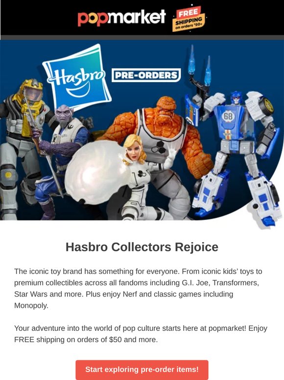 Discover G.I. Joe, Transformers, Star Wars & More from Hasbro.