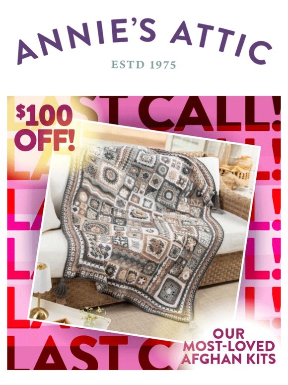 Last Chance: Your $100 Afghan Kit Discount Is Expiring