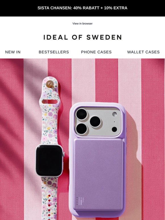 40% rabatt + 10% extra, endast idag ⏰
