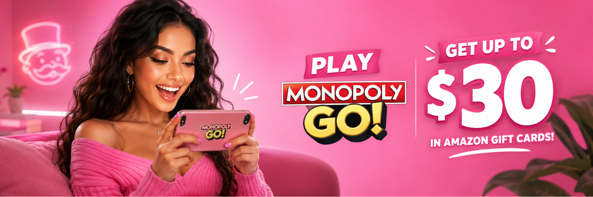 Monopoly Go + Up to $30 in Amazon Gift Cards
