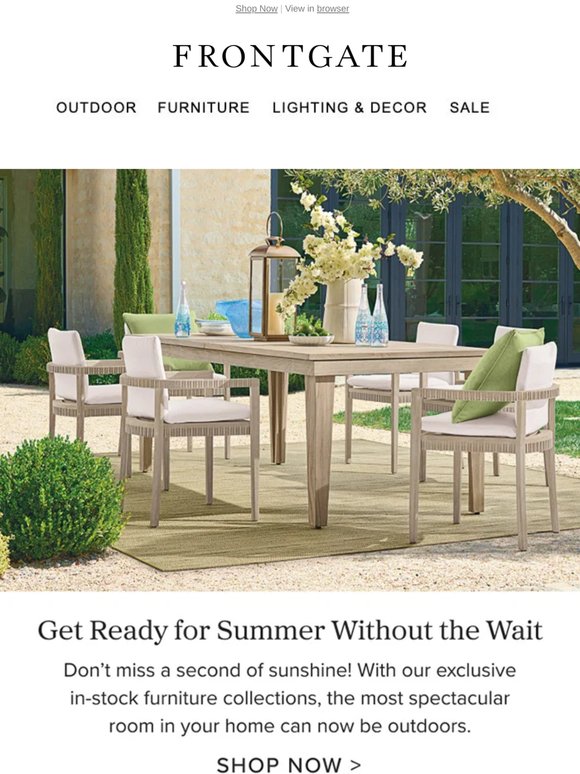 IN STOCK & READY TO SHIP: The world's best outdoor furniture.