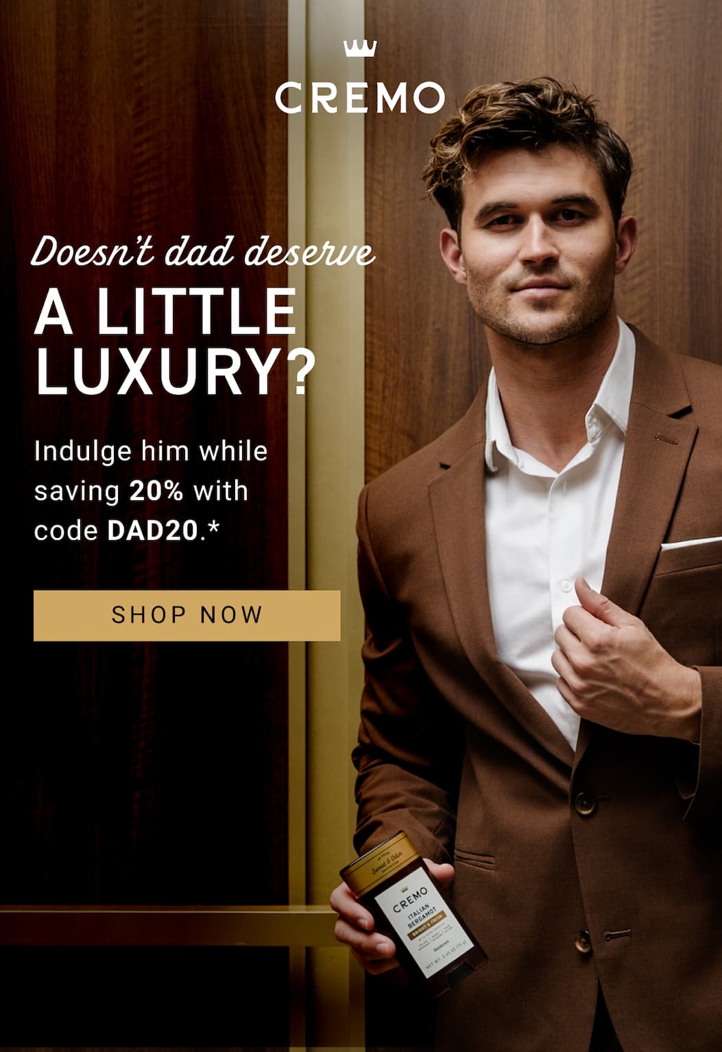 Save 20% off with code DAD20