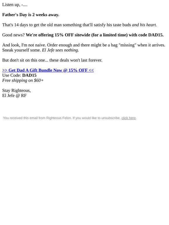Satisfy his taste buds and his heart [15% OFF]