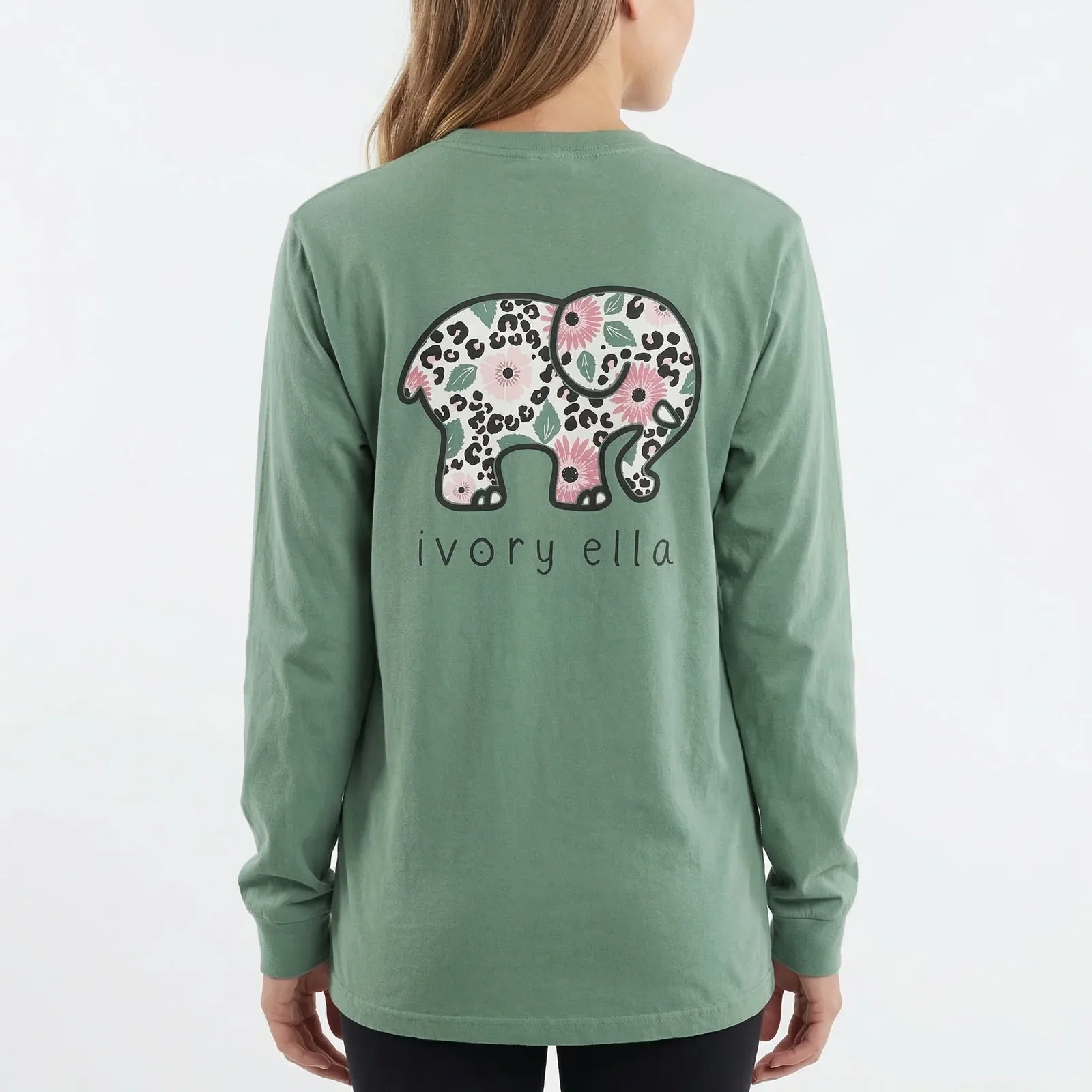 Image of Cheetah Florals Garment-dyed Heavyweight Long-sleeve Shirt