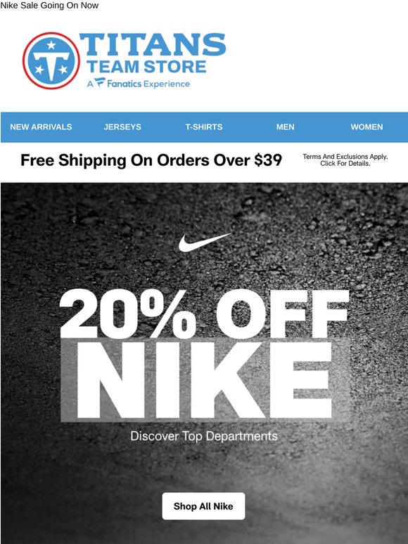Shop Your Favorite Nike Departments With 20% Off