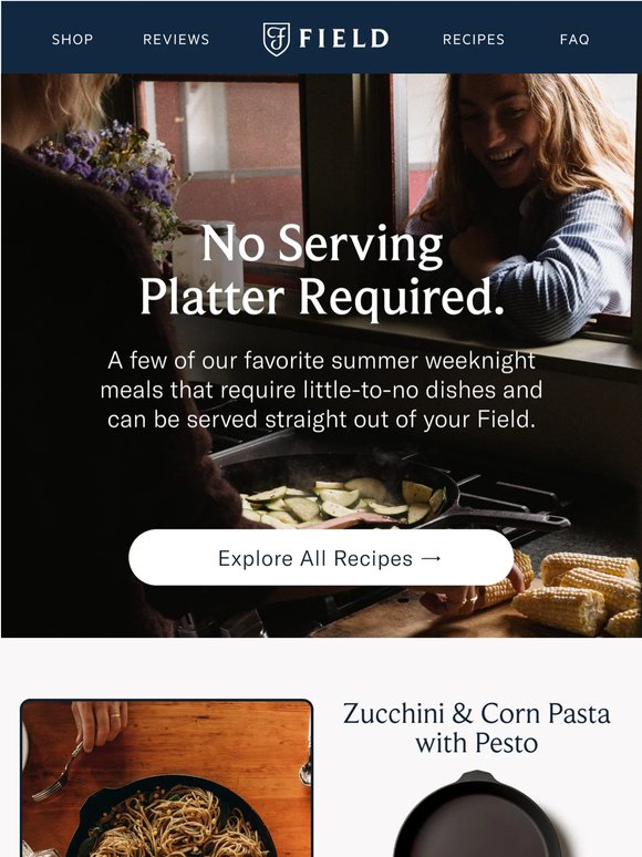 No serving platter required
