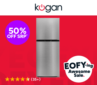 Kogan 197L Top Mount Fridge (Stainless Steel) Product Image
