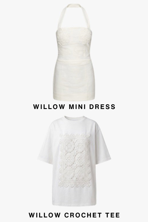 The Willow Mini Dress and Crochet Tee