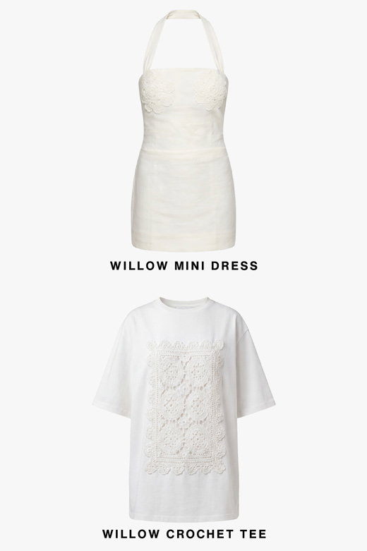 The Willow Mini Dress and Crochet Tee