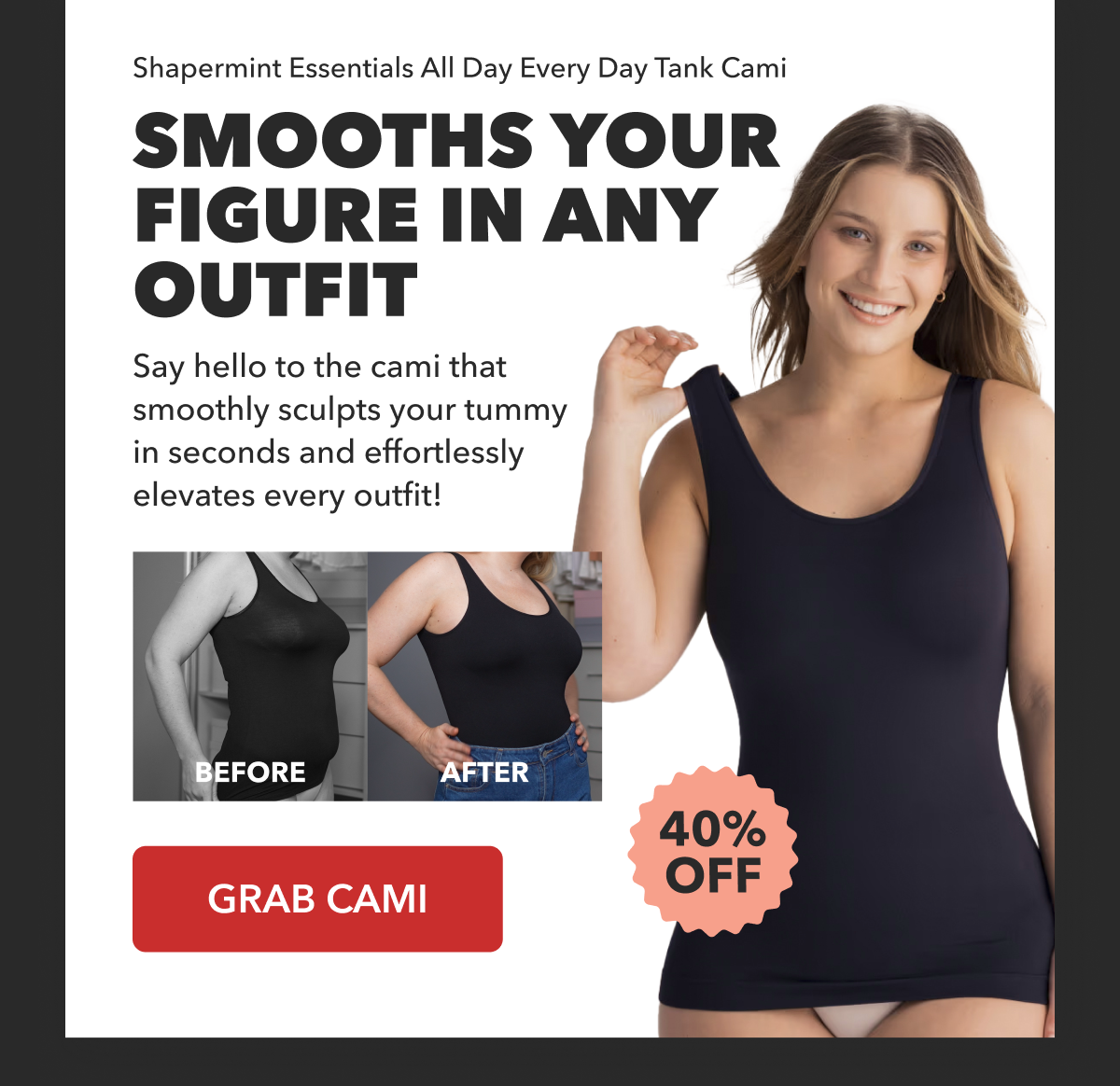 Shapermint Essentials All Day Every Day Tank Cami