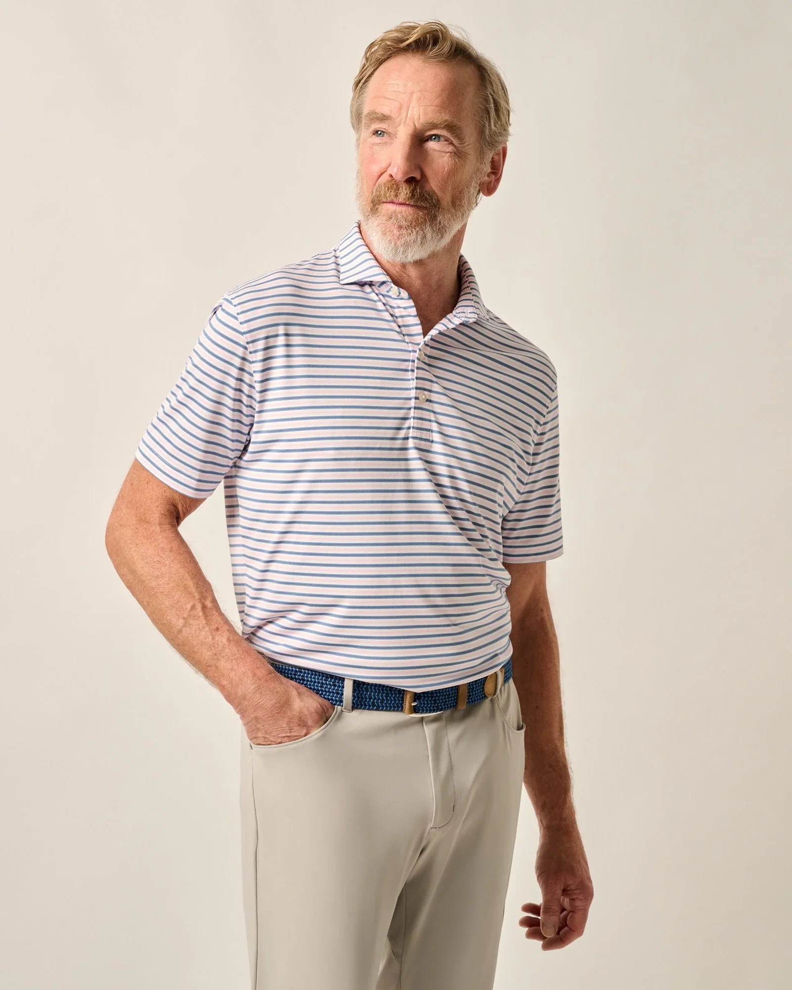 Image of Performance Jersey Polo - Bronte Stripe