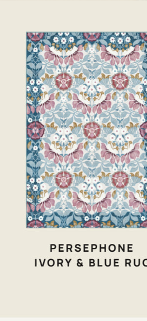 Persephone Ivory & Blue Rug 