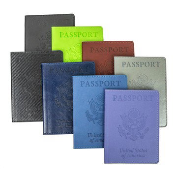 Passport Holder with CDC Vaccination Card Protector - 8 Colors