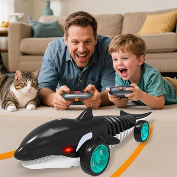Remote Control Shark – RC Car Toy – Bends, Turns & Slides