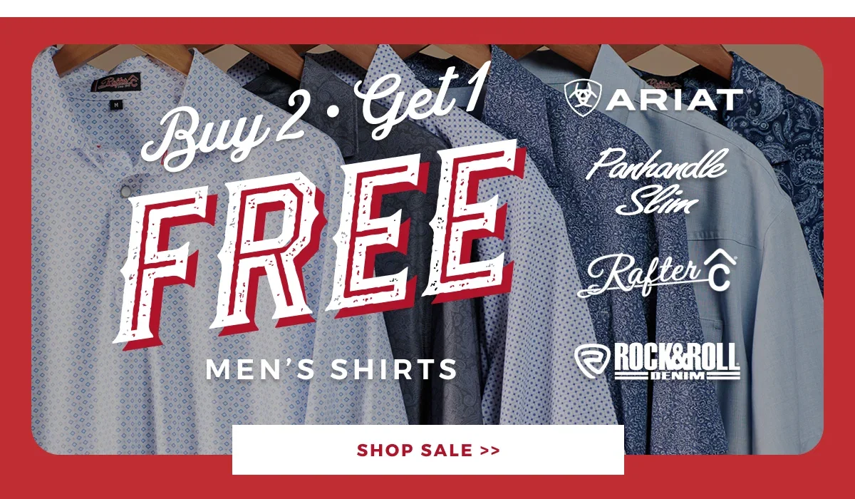 BUY 2 GET 1 FREE MEN'S SHIRTS >>