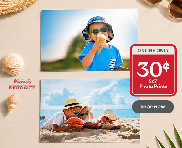 Michaels Photo Gifts. Online Only 30cents 5x7 Photo Prints Shop Now