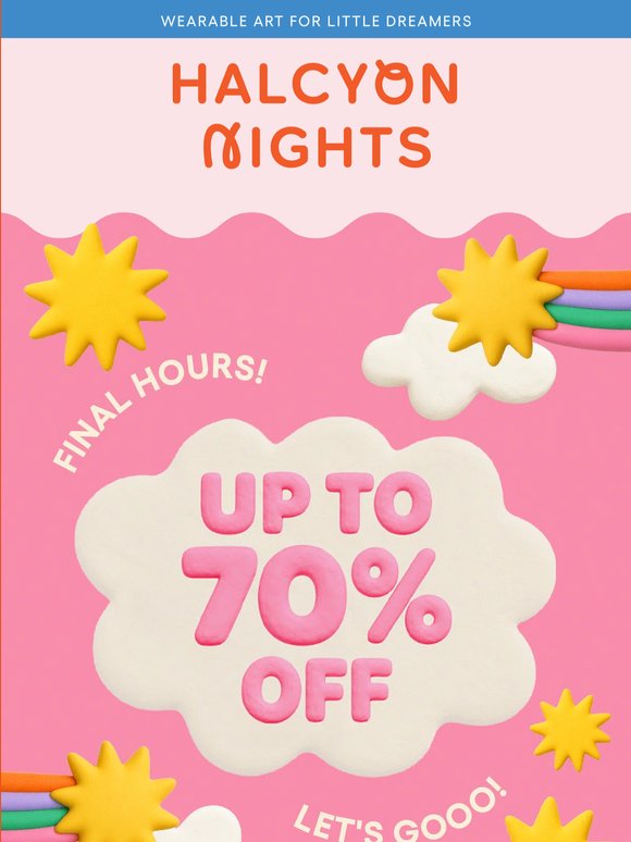 🚨 FINAL HOURS OF 70% OFF 🚨