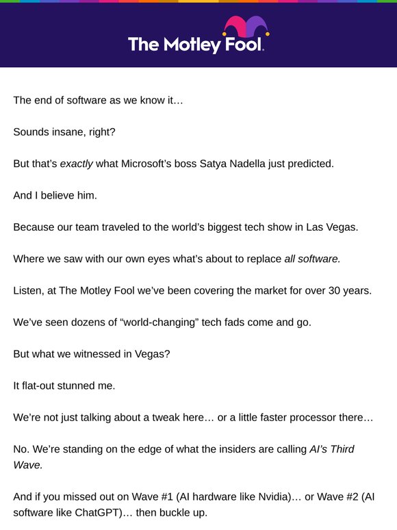Microsoft CEO Predicts the End of Software