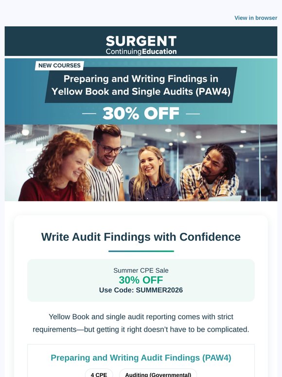Boost Your Audit Skills with Our New Yellow Book Course