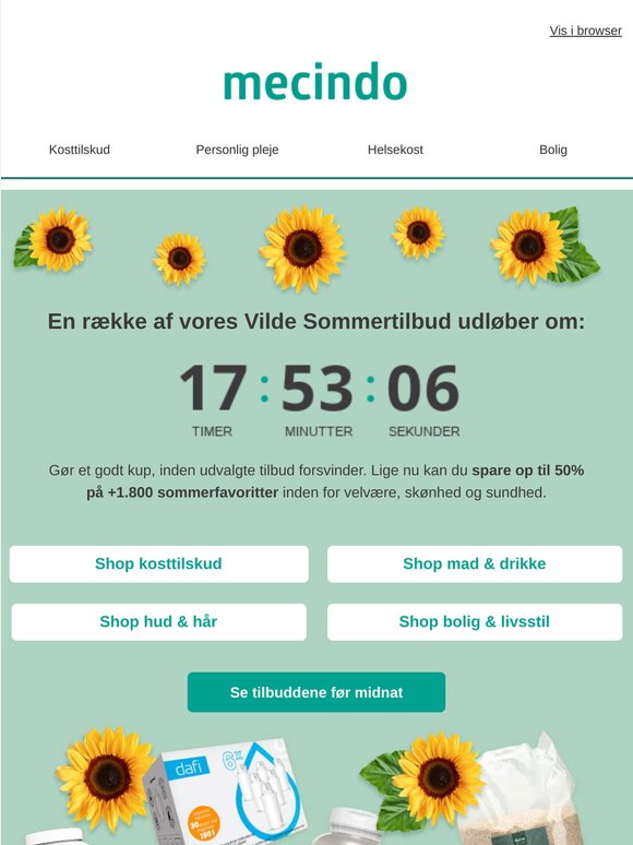 Sidste chance ⏰ Udvalgte sommertilbud udløber snart