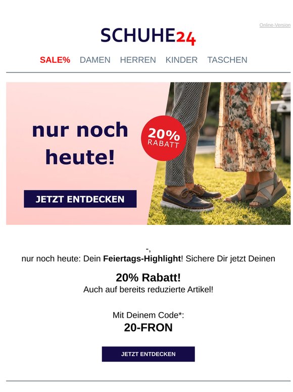 —, 20% Feiertags-Highlight!