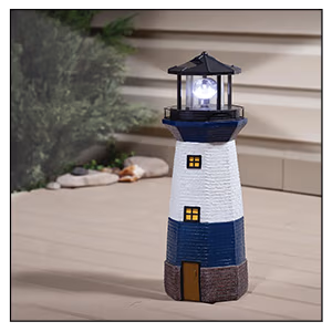 Blue Solar Lighthouse by Fox River Creations™