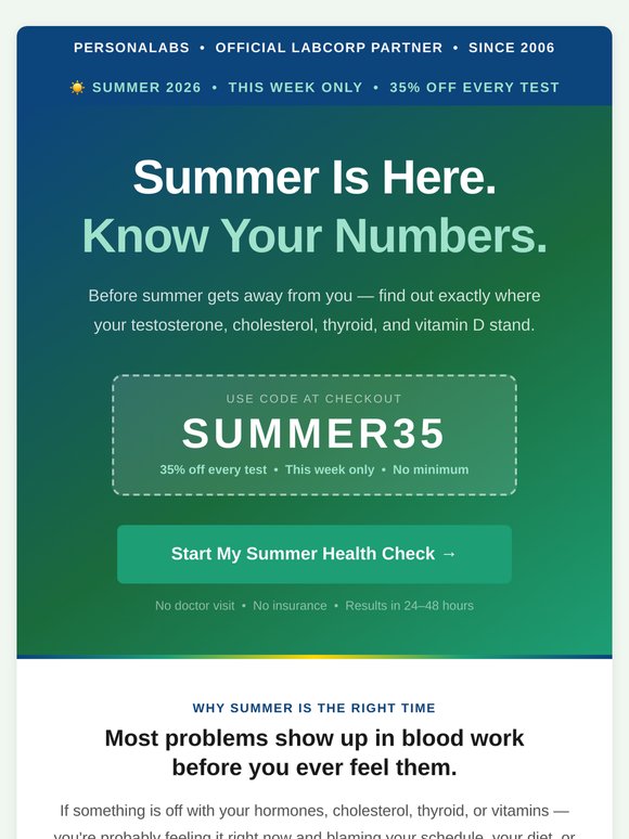 Summer is here — do you know your numbers? ☀️