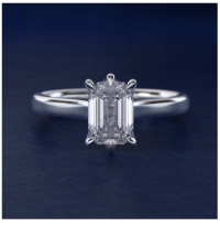Petite Flower Solitaire Engagement Ring In Platinum By James Allen