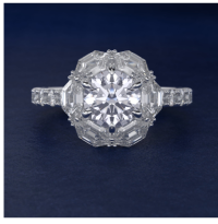 Hila Diamond Halo Engagement Ring in 14k White Gold By Bella Vaughan