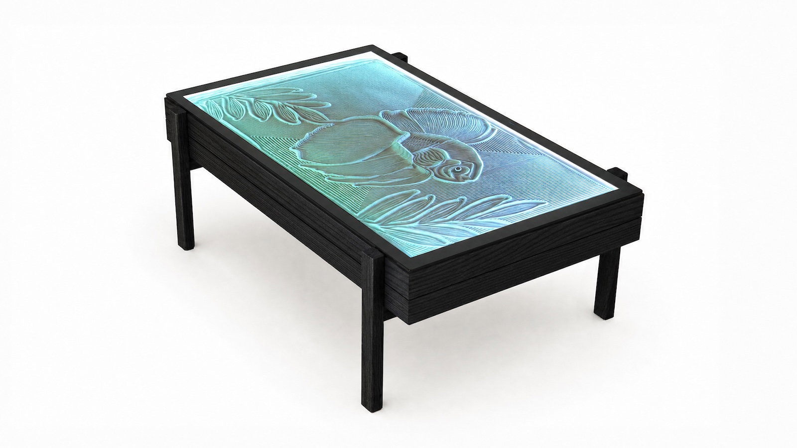 SANDSARA Rectangular Kinetic Sand Art Coffee Table