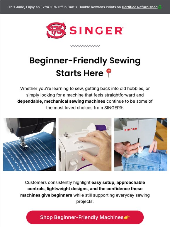 Begin Sewing with Confidence: Start with SINGER®💯
