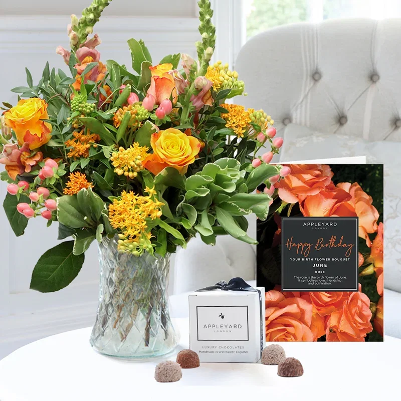 Image of June Birthday Bouquet Gift Set