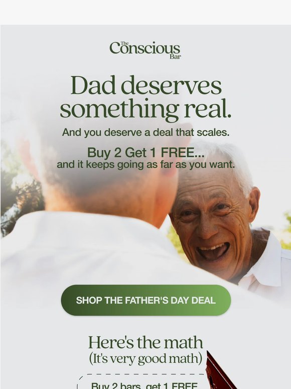 Father's Day sorted. Buy 2, get 1 free… starts now.