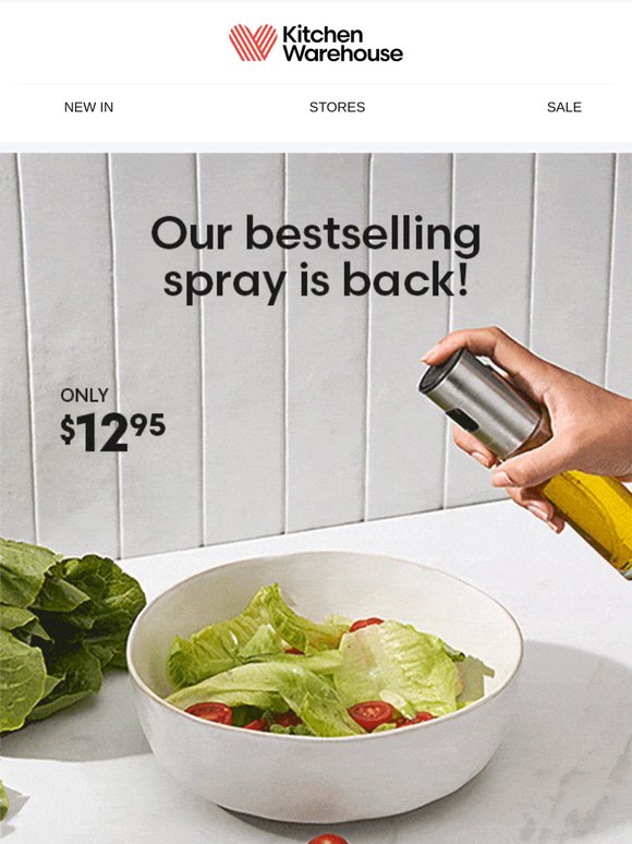 Guess who's back?! Bestselling Kitchen Pro Swift Oil Sprayer