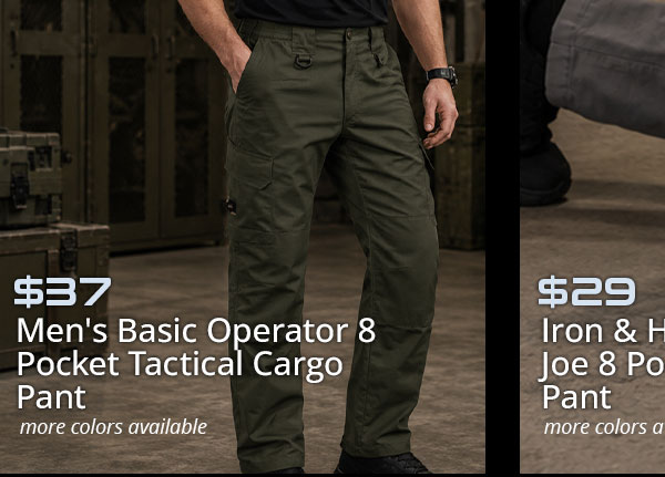 MENS BASIC OPERATOR 8 POCKET TACTICAL CARGO PANT