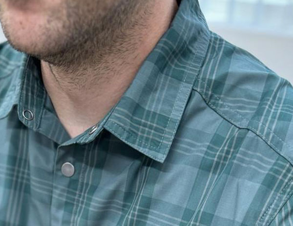 MENS SHORT SLEEVE BUTTON UP SHIRT PLAID