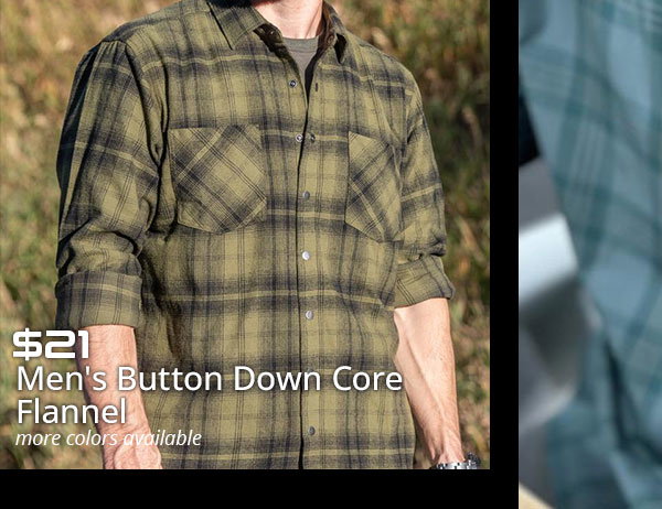 MENS BUTTON DOWN CORE FLANNEL