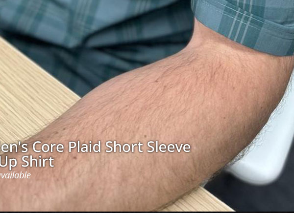 MENS SHORT SLEEVE BUTTON UP SHIRT PLAID