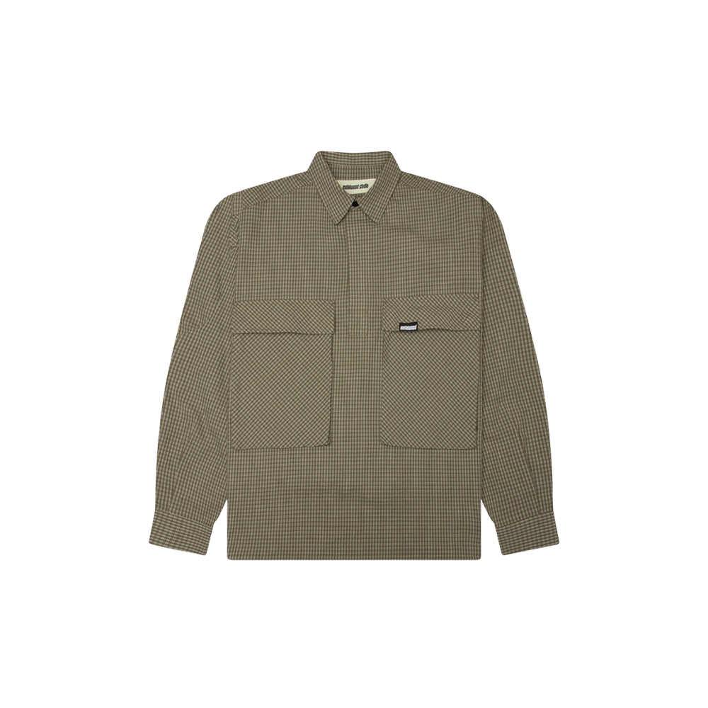 Plaid Tactical Overshirt - Green/White