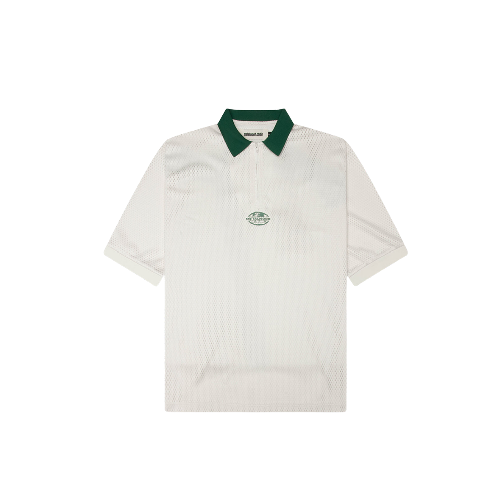 Quarter Zip Jersey Polo - Natural