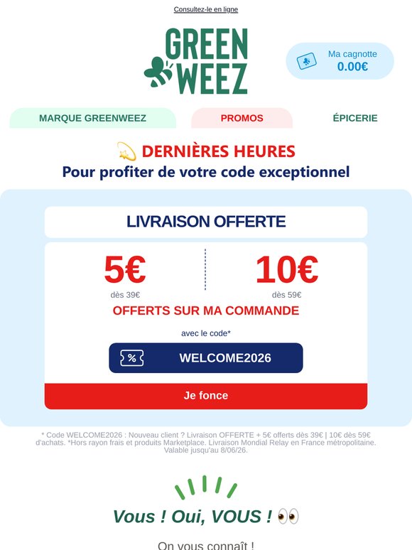 💣 Jsq 23h59 | Économisez 10€ sur votre prochaine commande
